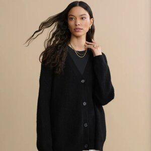 Jenni Kayne Cashmere Cocoon Cardigan Black XS
